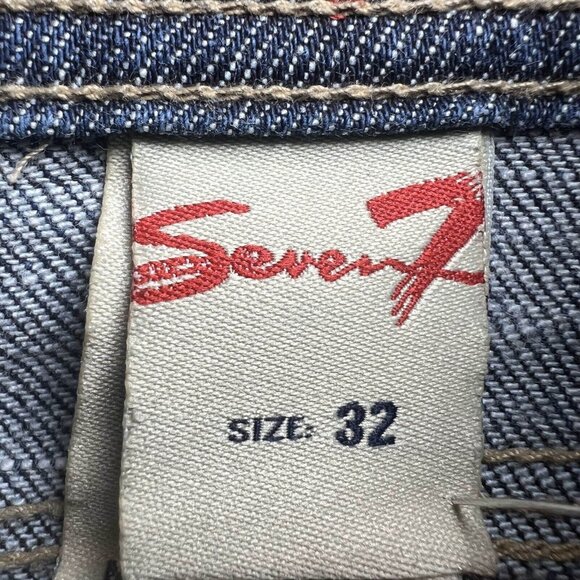 Seven7 Jeans Women 32 Blue Cropped Medium Wash Mid Rise Denim Cotton Casual - Picture 6 of 16
